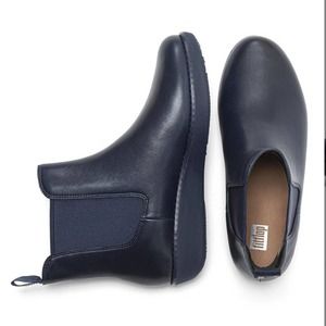 Like new Fitflop Sumi navy leather Chelsea boots